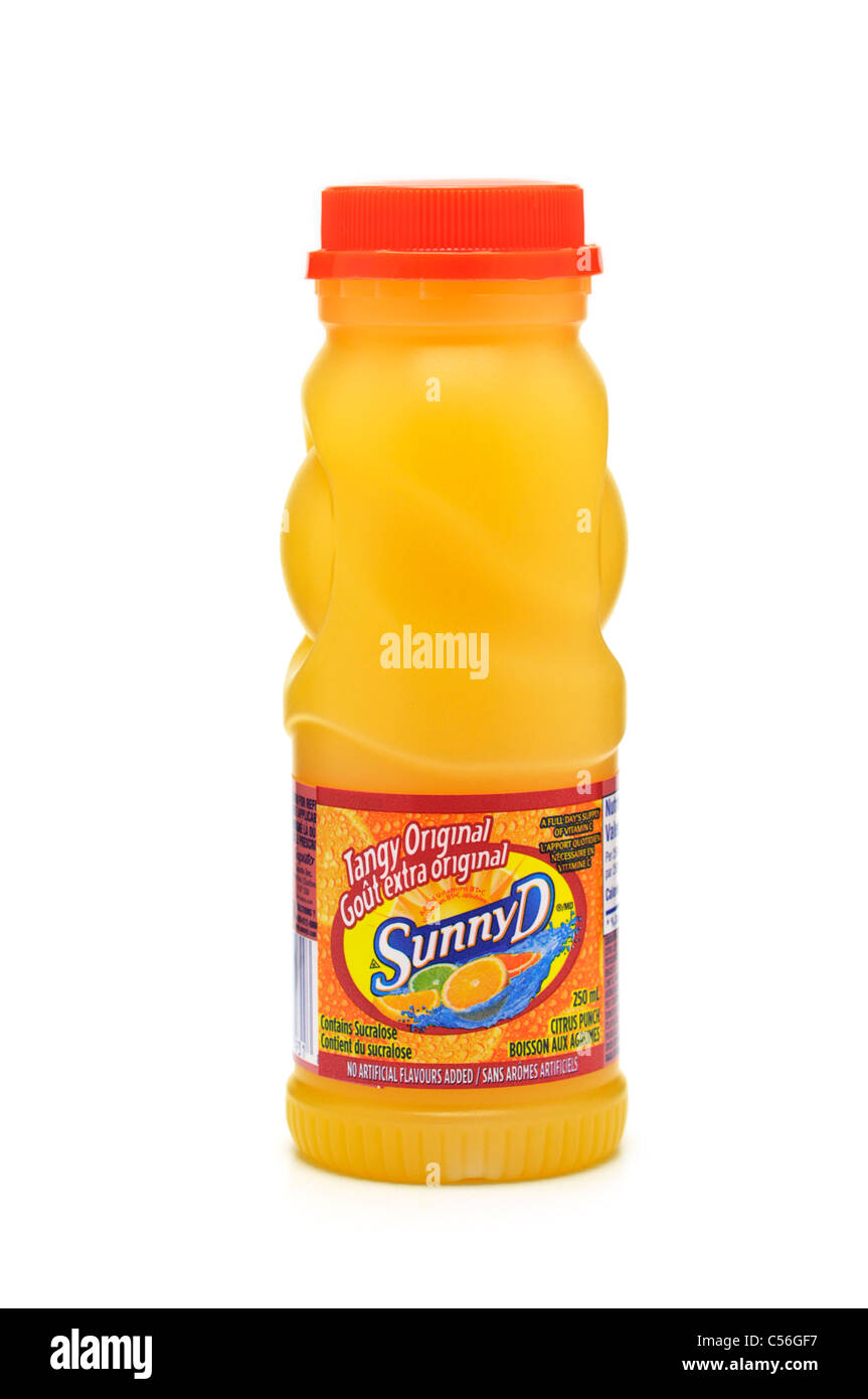 Bottle of Orange Juice Stock Photo