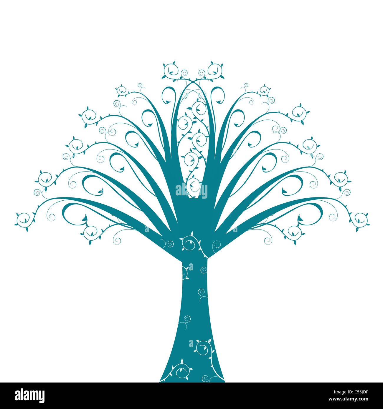 Beautiful abstract art tree isolated on white background Stock Photo ...