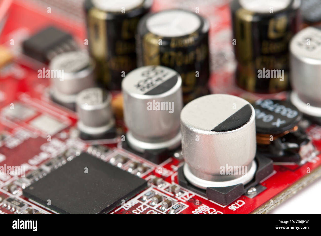 Red card with chips in the background Stock Photo - Alamy