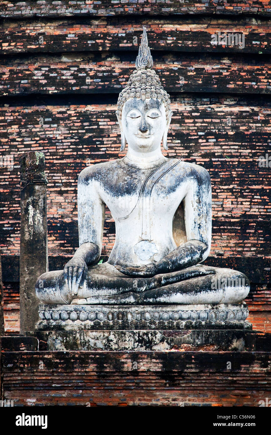 Statue of a Buddha at Sukhothai Historical Park, Thailand Stock Photo