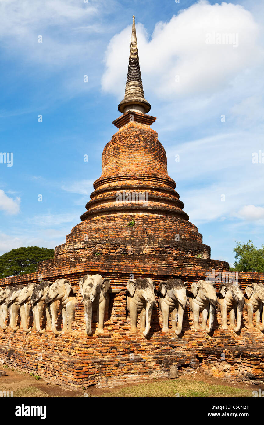 Wat Sorasak, Sukhothai, Thailand Stock Photo
