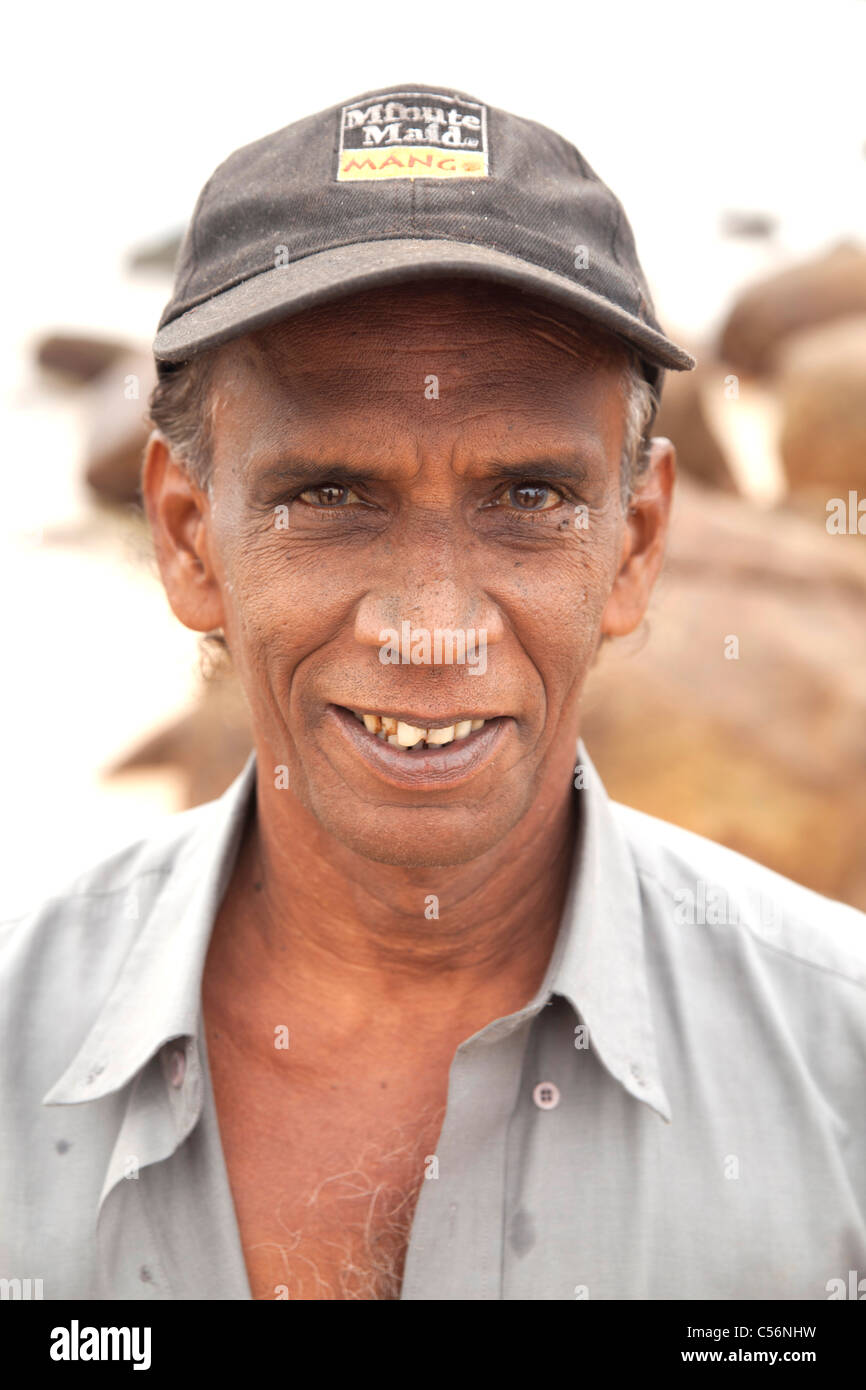 portrait of a fisherman - Mirissa, Sri Lanka Stock Photo