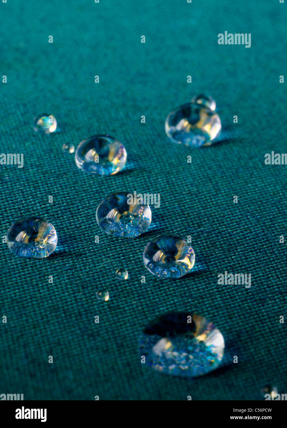 Water droplets on material Stock Photo - Alamy