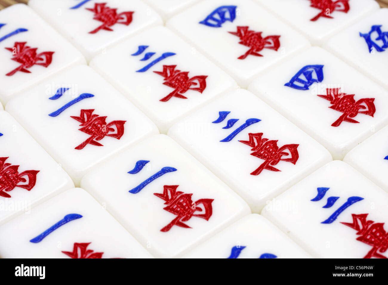 Mahjong tiles Stock Photo