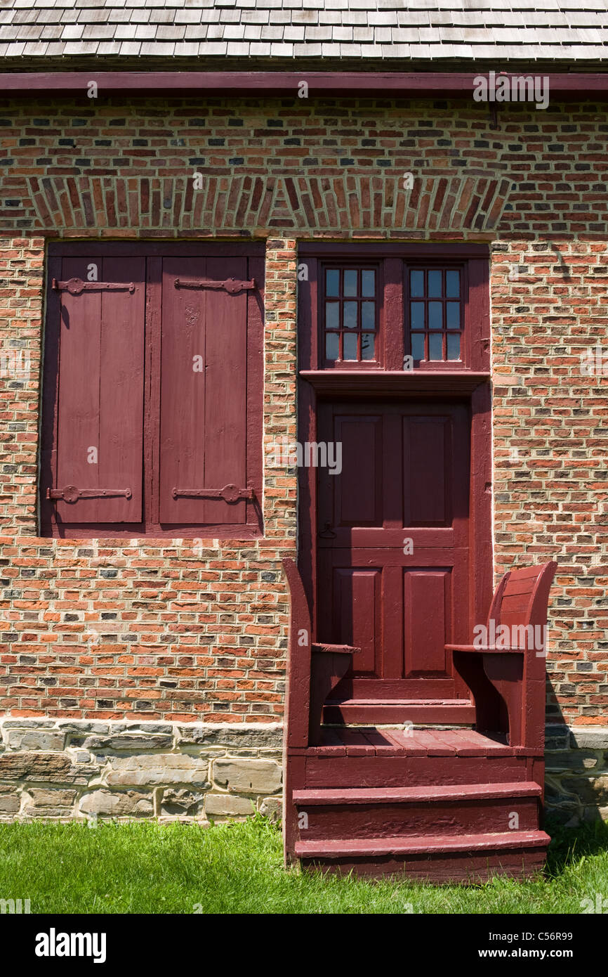Lukyas Van Alen House, 1737, detail, Dutch farm, National Historic