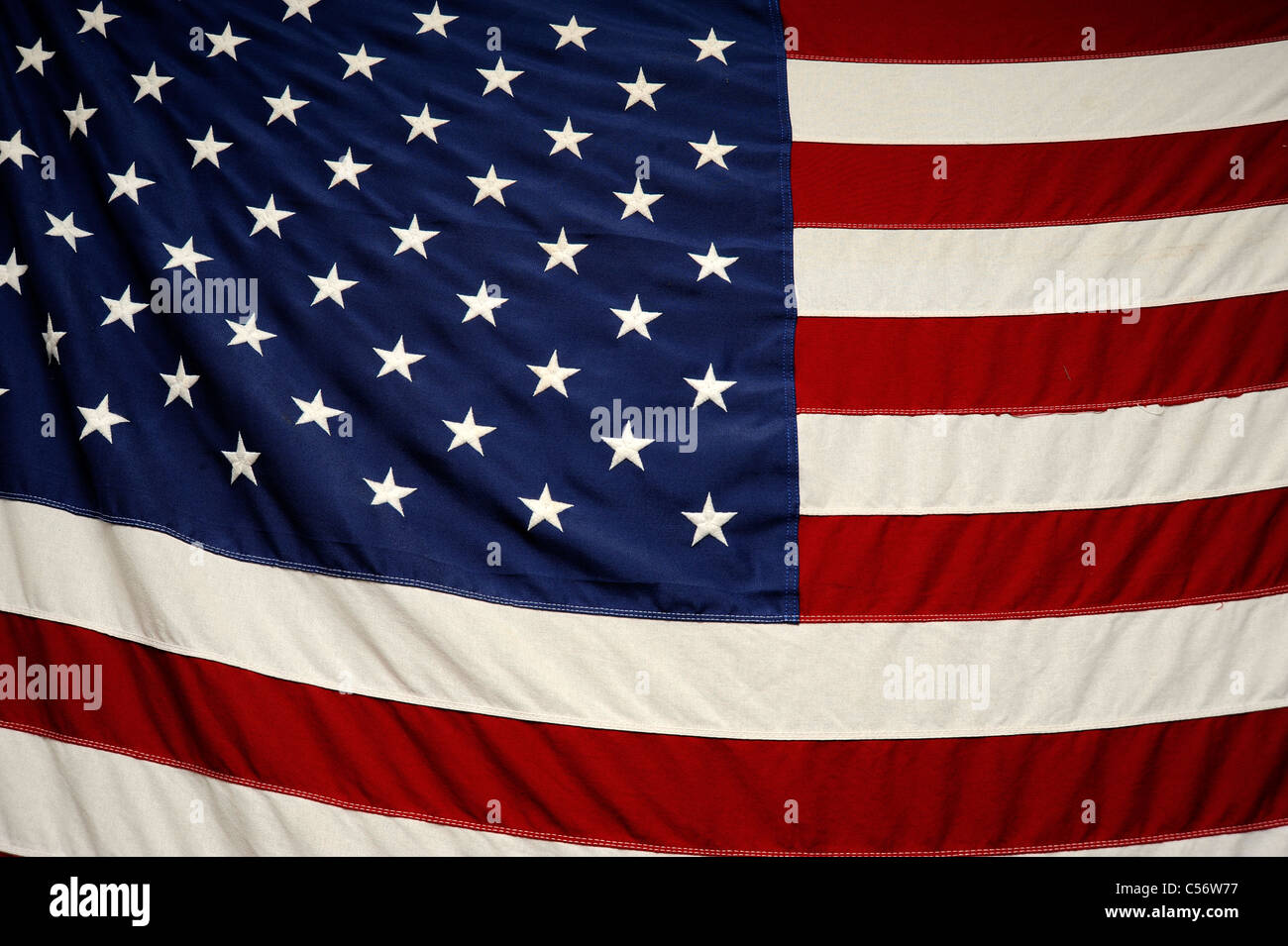 The USA (United States Of America), American flag photographed in ...