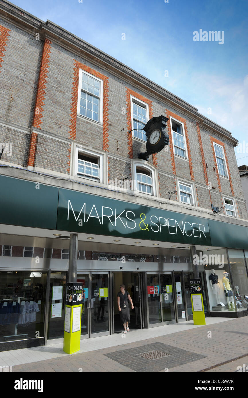 Marks & Spencer in Newbury town centre Berkshire England Uk Stock Photo