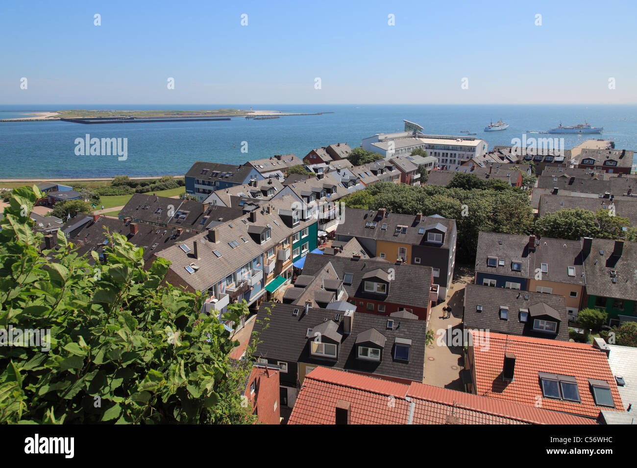 city on island Heligoland (Helgoland) and the island 'The Dune' ('Die Stock  Photo - Alamy