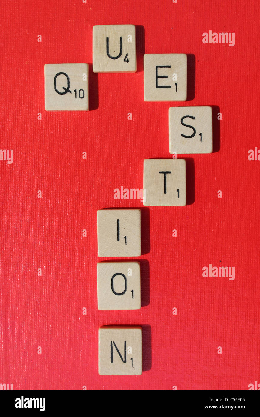 letters forming a question mark Stock Photo - Alamy