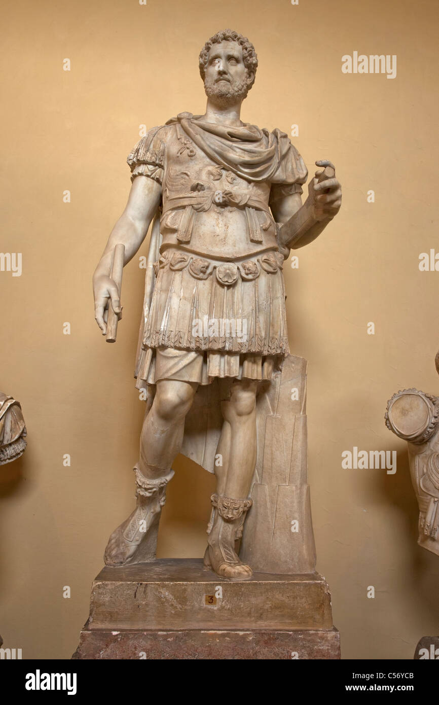 Statue of a Roman soldier in the Vatican Museum, Vatican City, Rome, Italy. Stock Photo