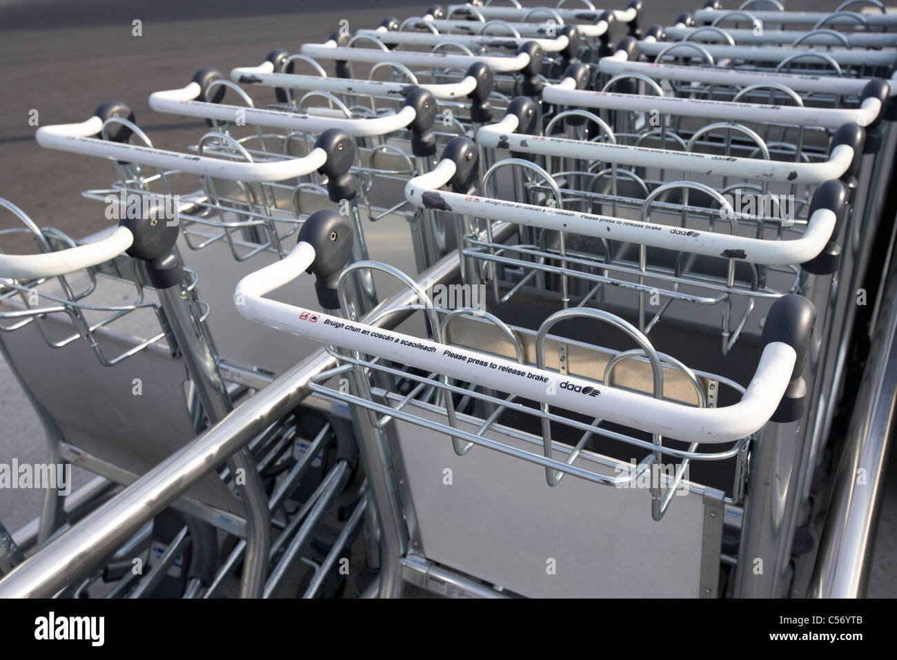 airport baggage luggage trolleys dublin airport republic of ireland