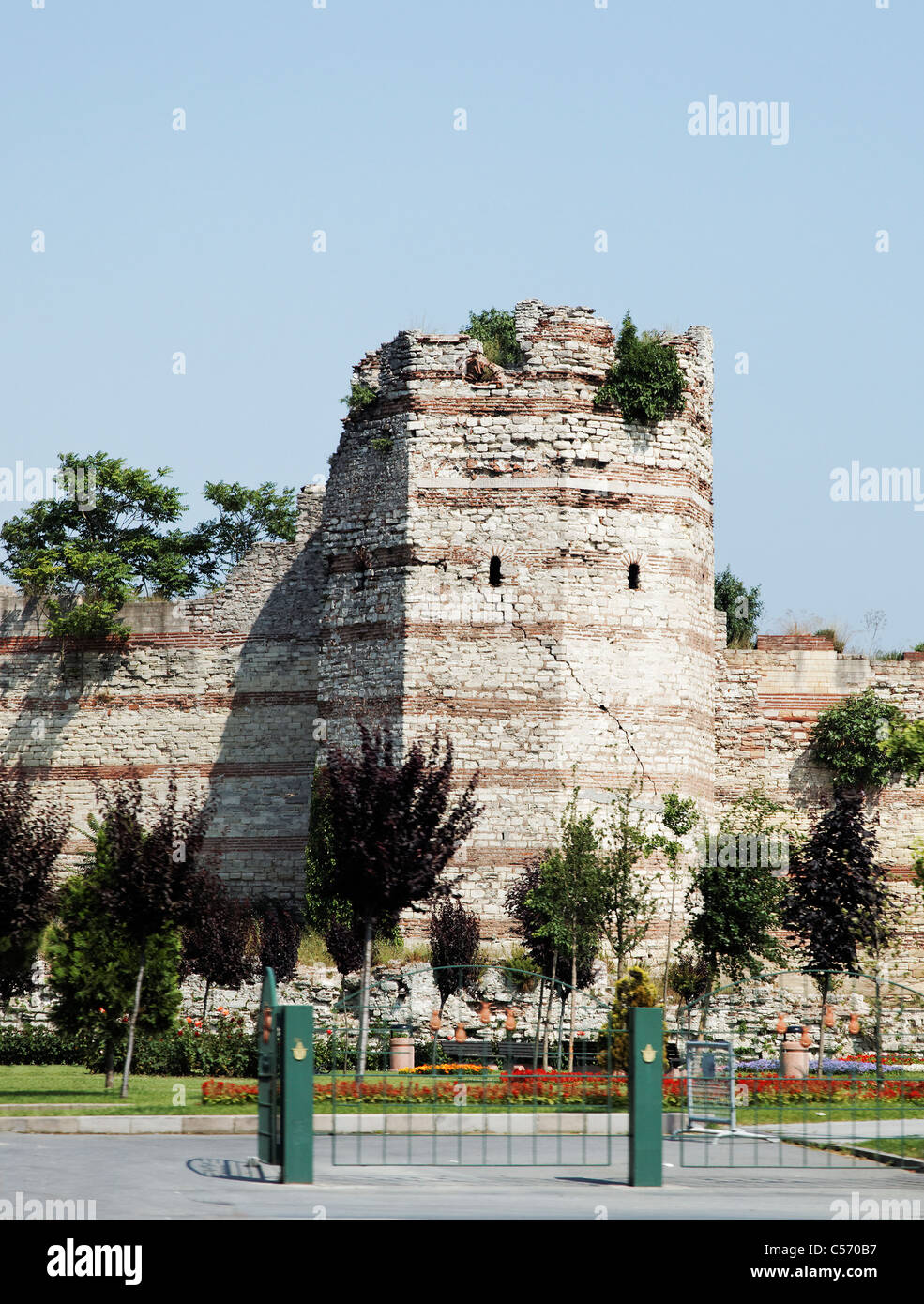 Istanbul, Turkey, one of the remain towers still standing at the the
