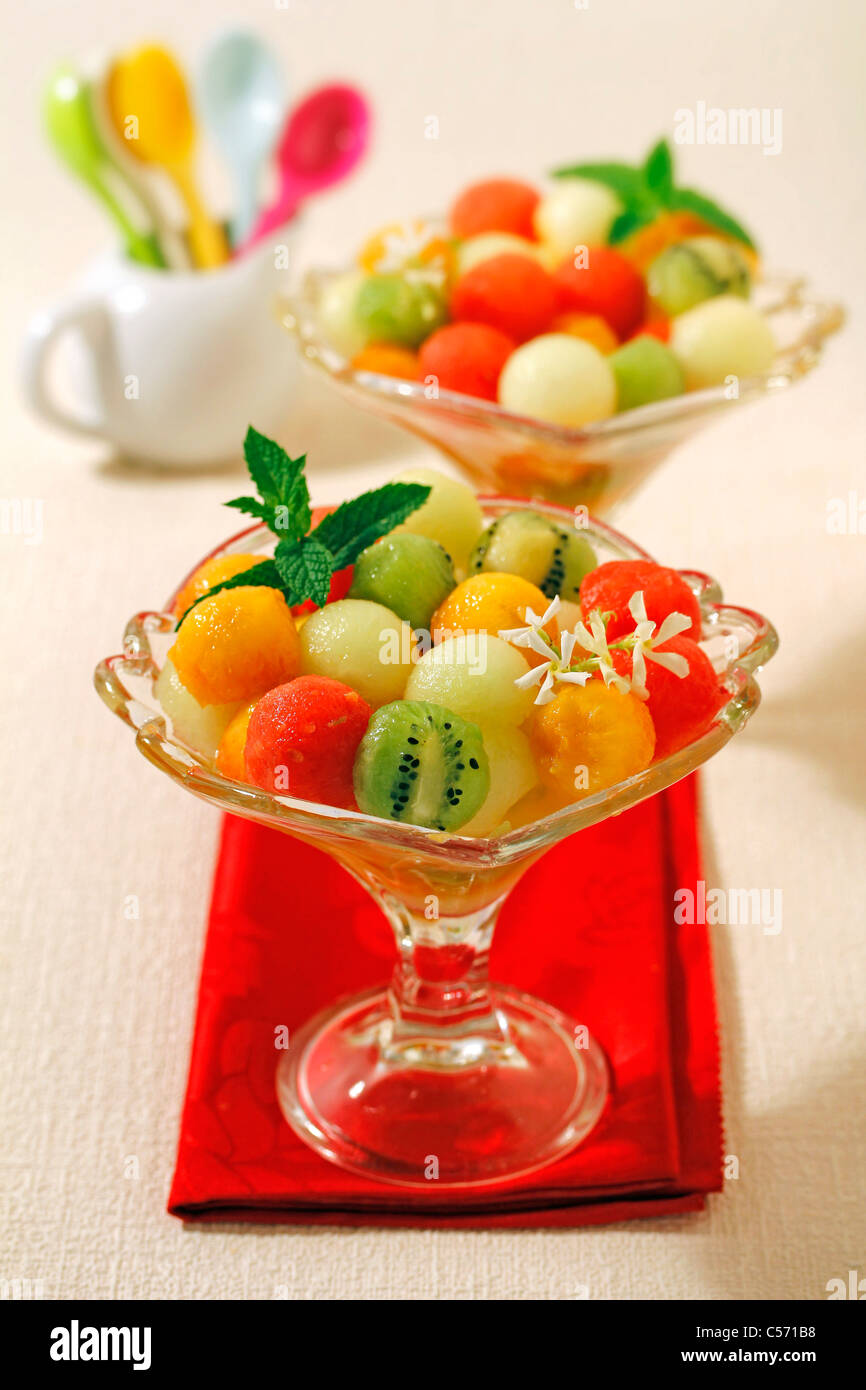 Fruit balls with jasmine tea. Recipe available Stock Photo Alamy