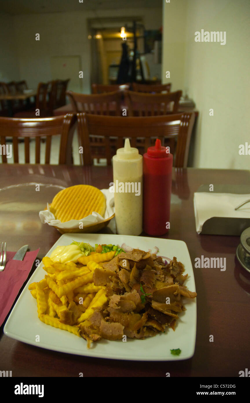 Döner beef kebab plate Rotterdam the province of South Holland the