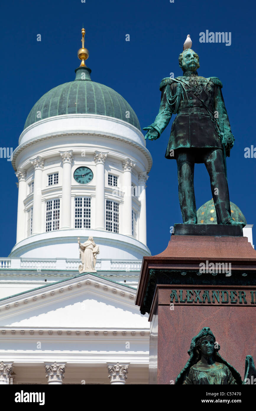 Statue of Czar Alexander II in front of Senate Building, Helsinki ...