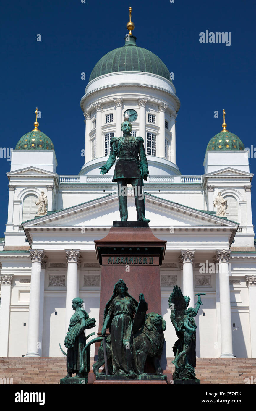 Statue of Czar Alexander II in front of Senate Building, Helsinki ...