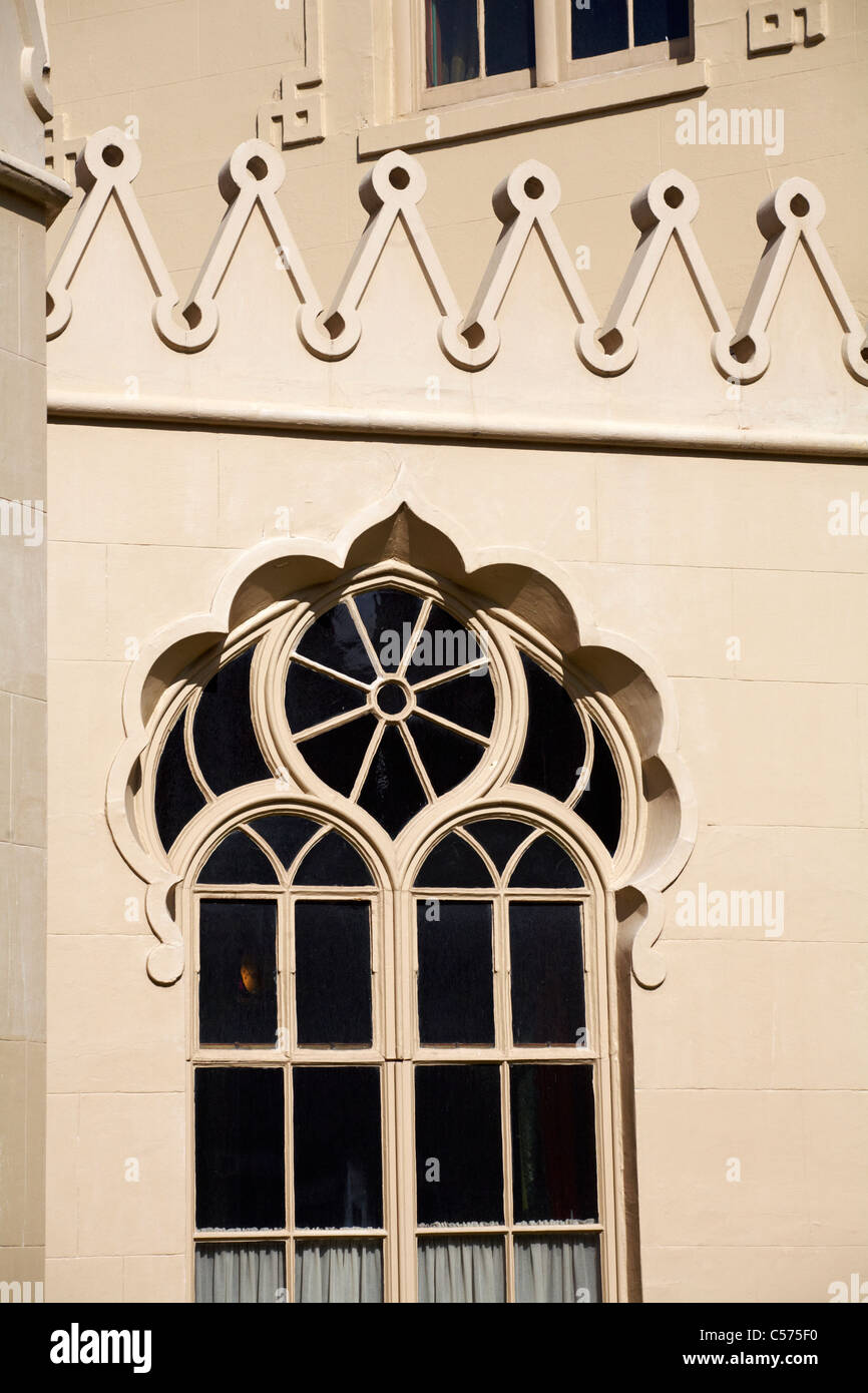 detail around window frames and roofline at Royal Pavillion in May Stock Photo