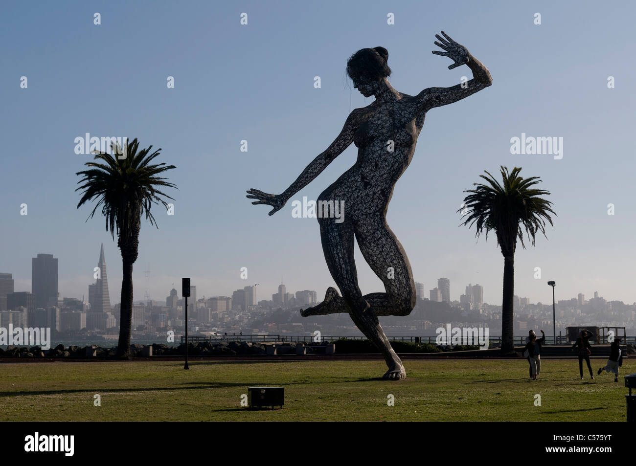"Bliss Dance" Sculpture by artist Marco Cochrane on Treasure Island Stock Photo