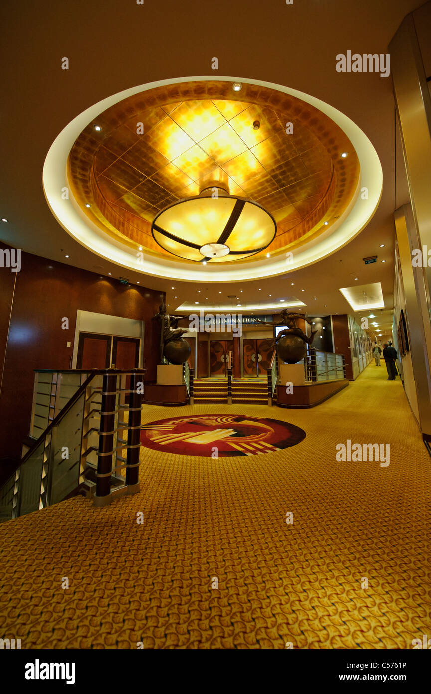 The Entrance to the 'illuminations' theater on Deck 3, Cunard Queen