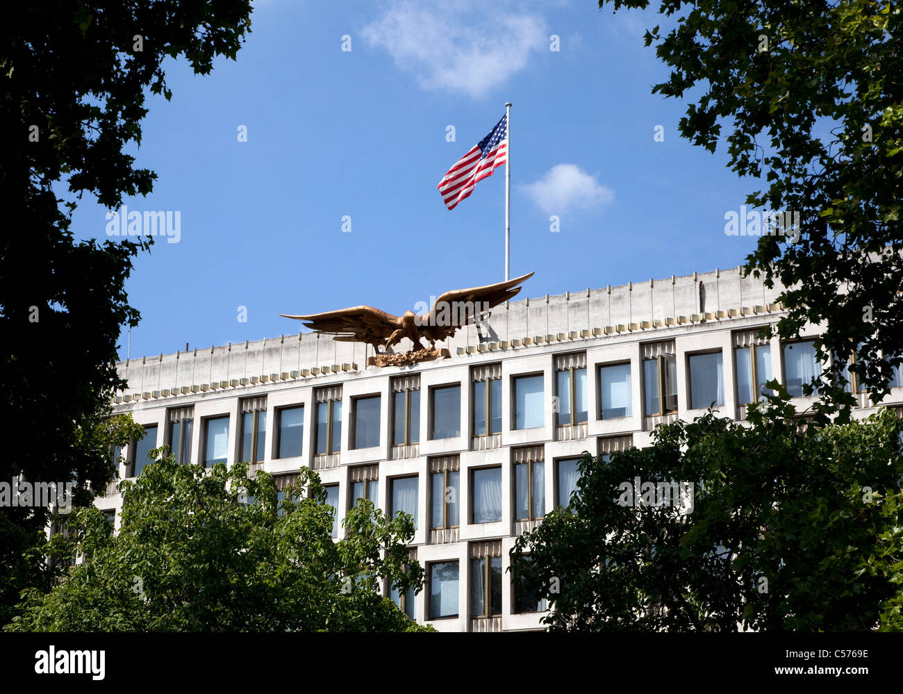 United States of America Embassy, Grosvenor Square, London Stock Photo