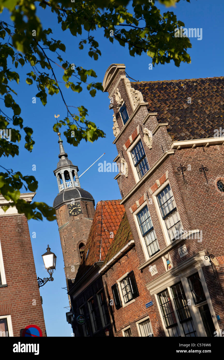 The Netherlands, Blokzijl, Houses from 17th century. Stock Photo