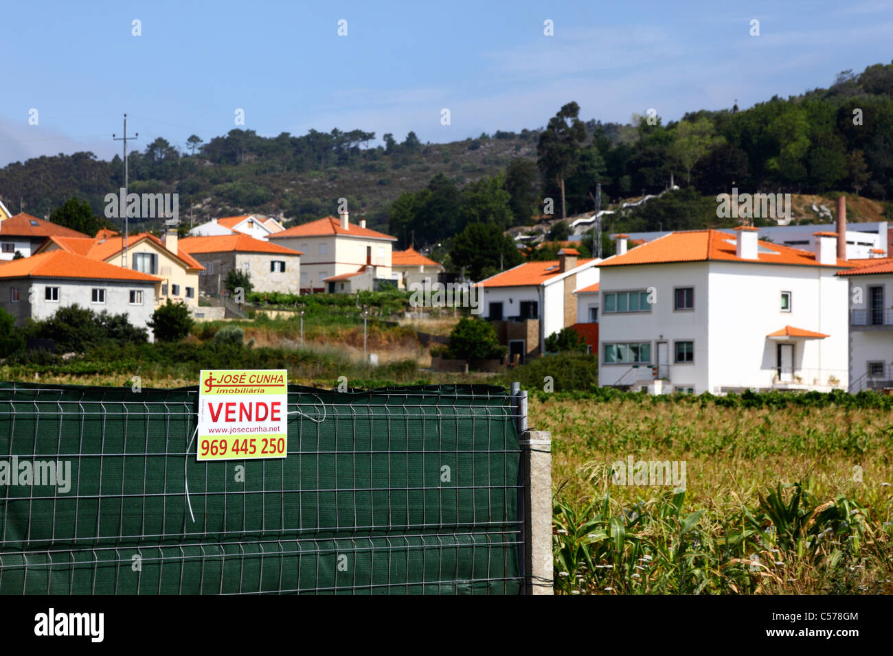 Land for sale for real estate development, Vila Praia de Ancora, northern Portugal Stock Photo