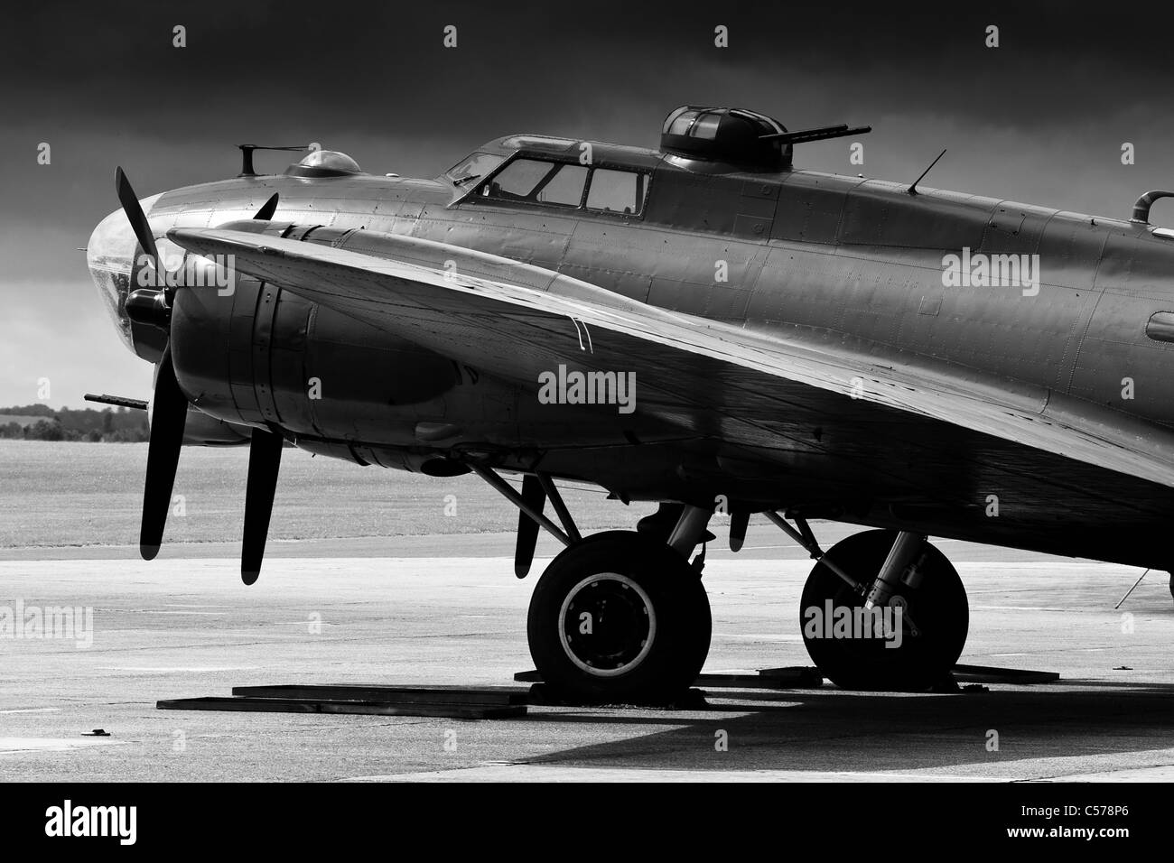 Boeing B-17G Flying Fortress 124485 DF-A  G-BEDF 'Sally-B' seen at the IWM Duxford Stock Photo