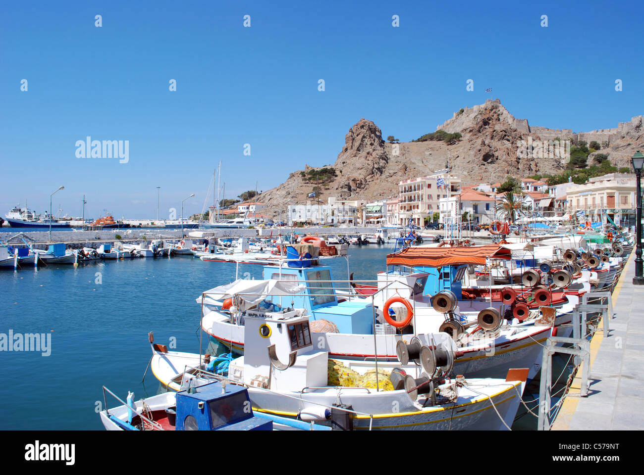 Greece - Lemnos - Myrina harbour Stock Photo