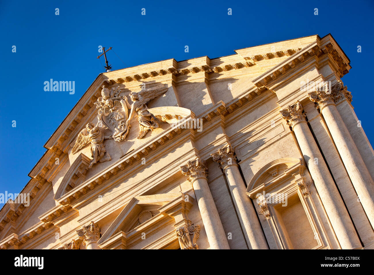Facade of Sant Andrea Della Valle near Piazza Navona, Rome Lazio Italy Stock Photo