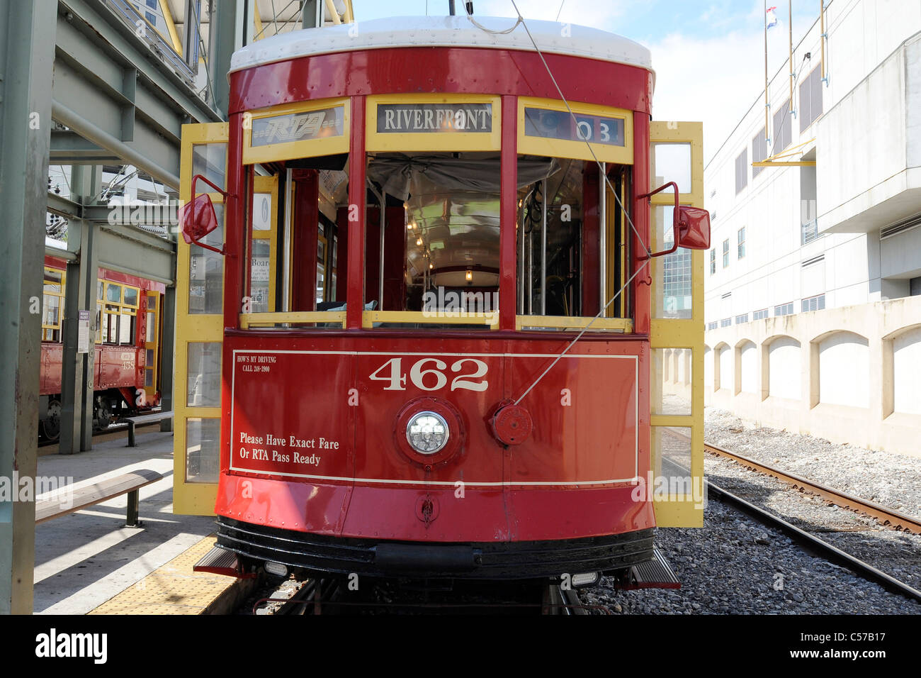 New Orleans Street Tram Stock Photo