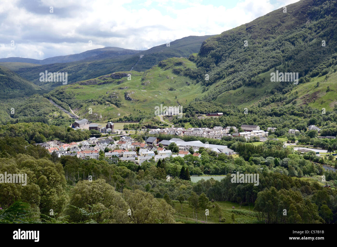 The village of Kinlochleven on the route of the West Highland Way in Lochaber, Argyll, Scotland UK. Stock Photo