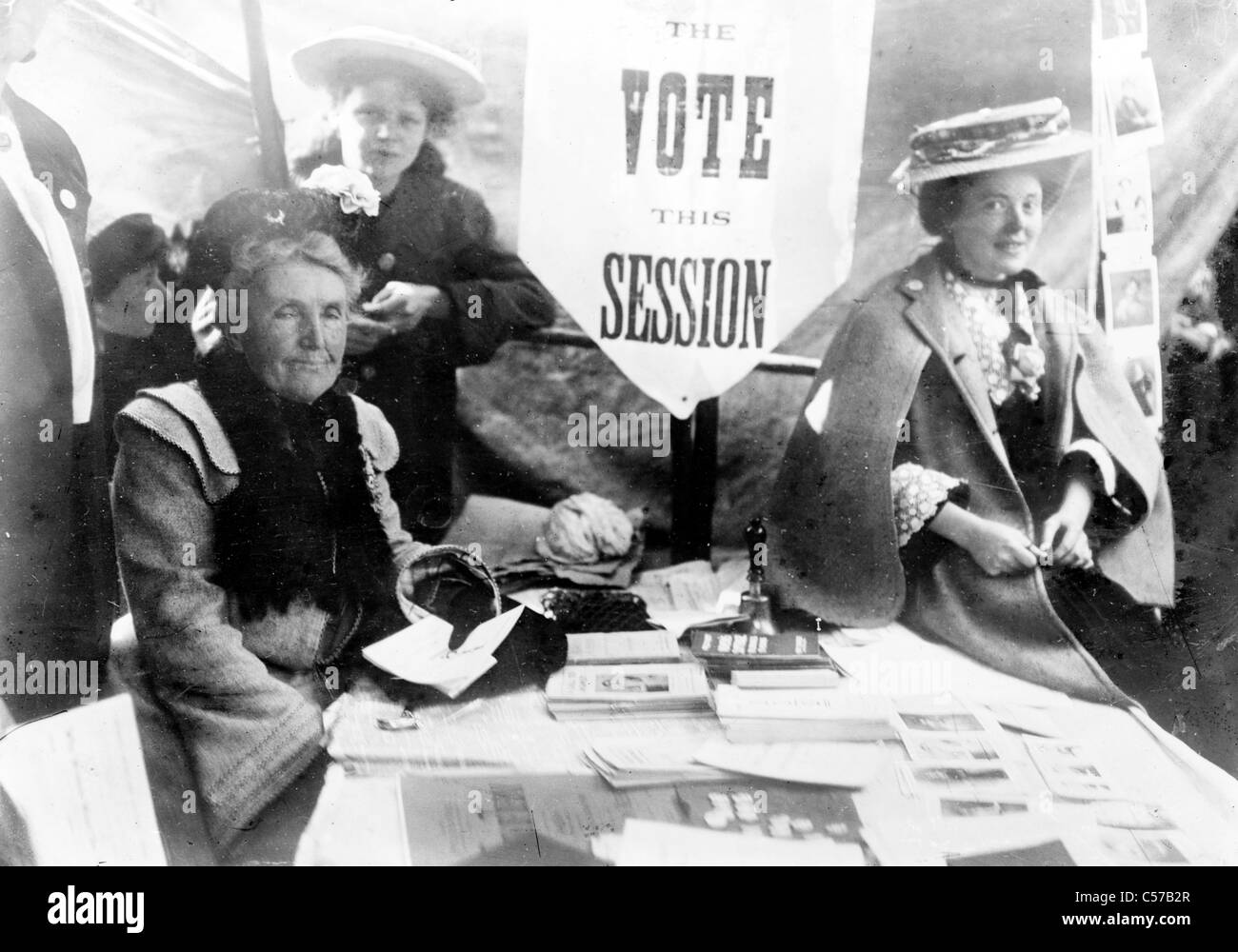 Suffragette meeting Stock Photo