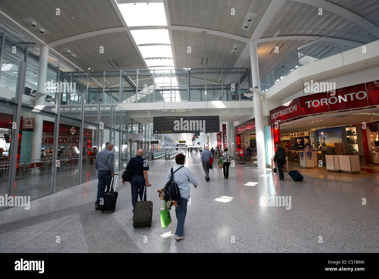 passengers at Toronto Pearson International Airport Ontario Canada Stock Photo