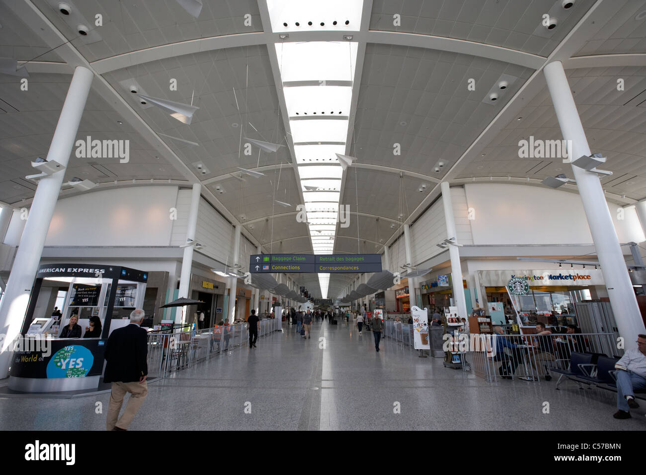 departure lounge areas terminal 1 Toronto Pearson International Airport Ontario Canada Stock