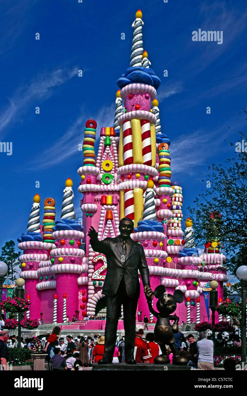Cinderella's Castle decorated for the 25th Anniversary celebrations
