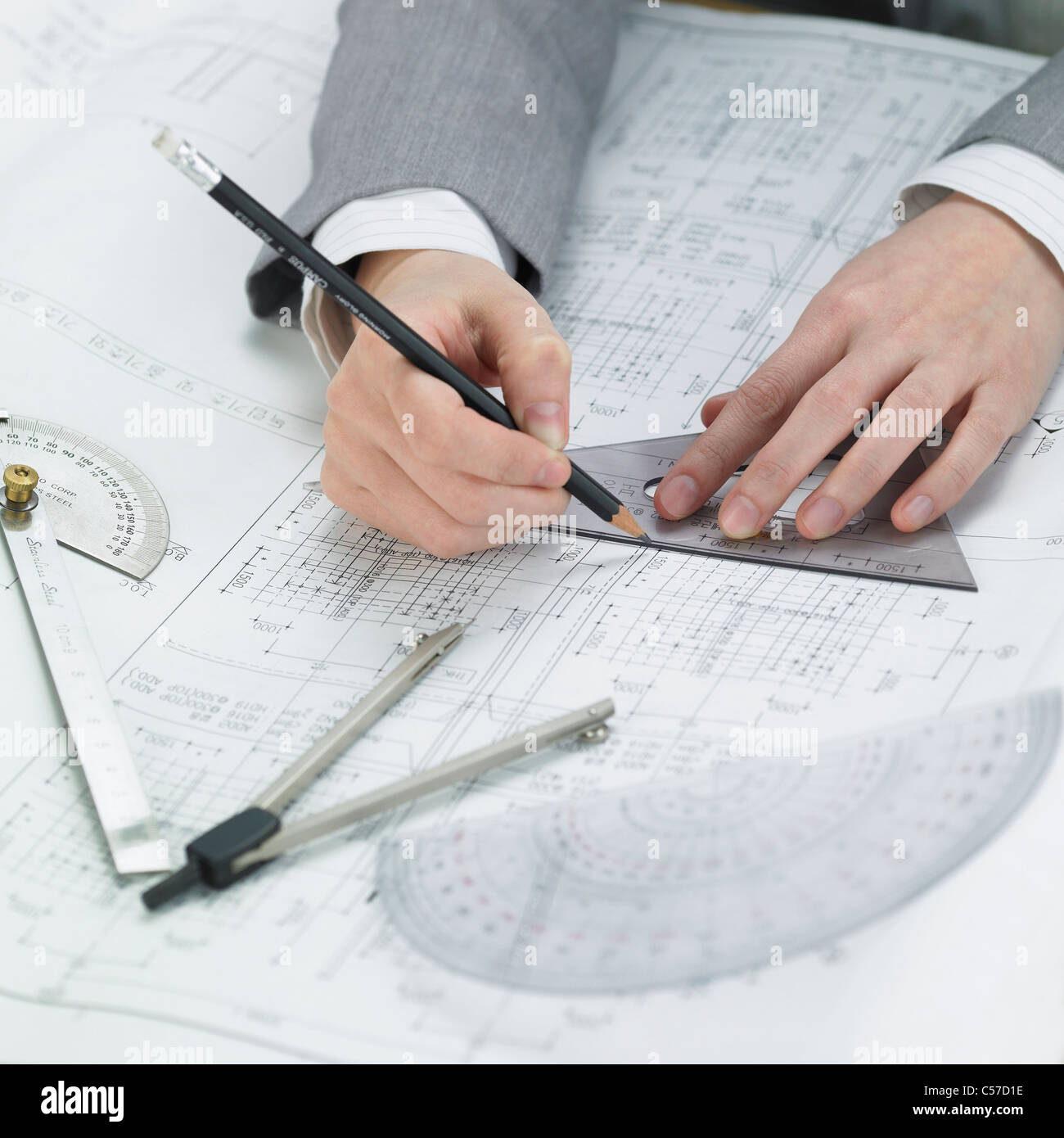 make a blueprint Stock Photo - Alamy