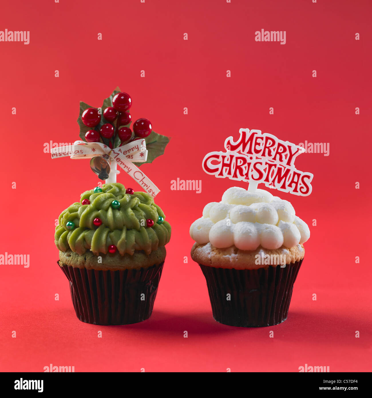 Muffins for christmas Stock Photo