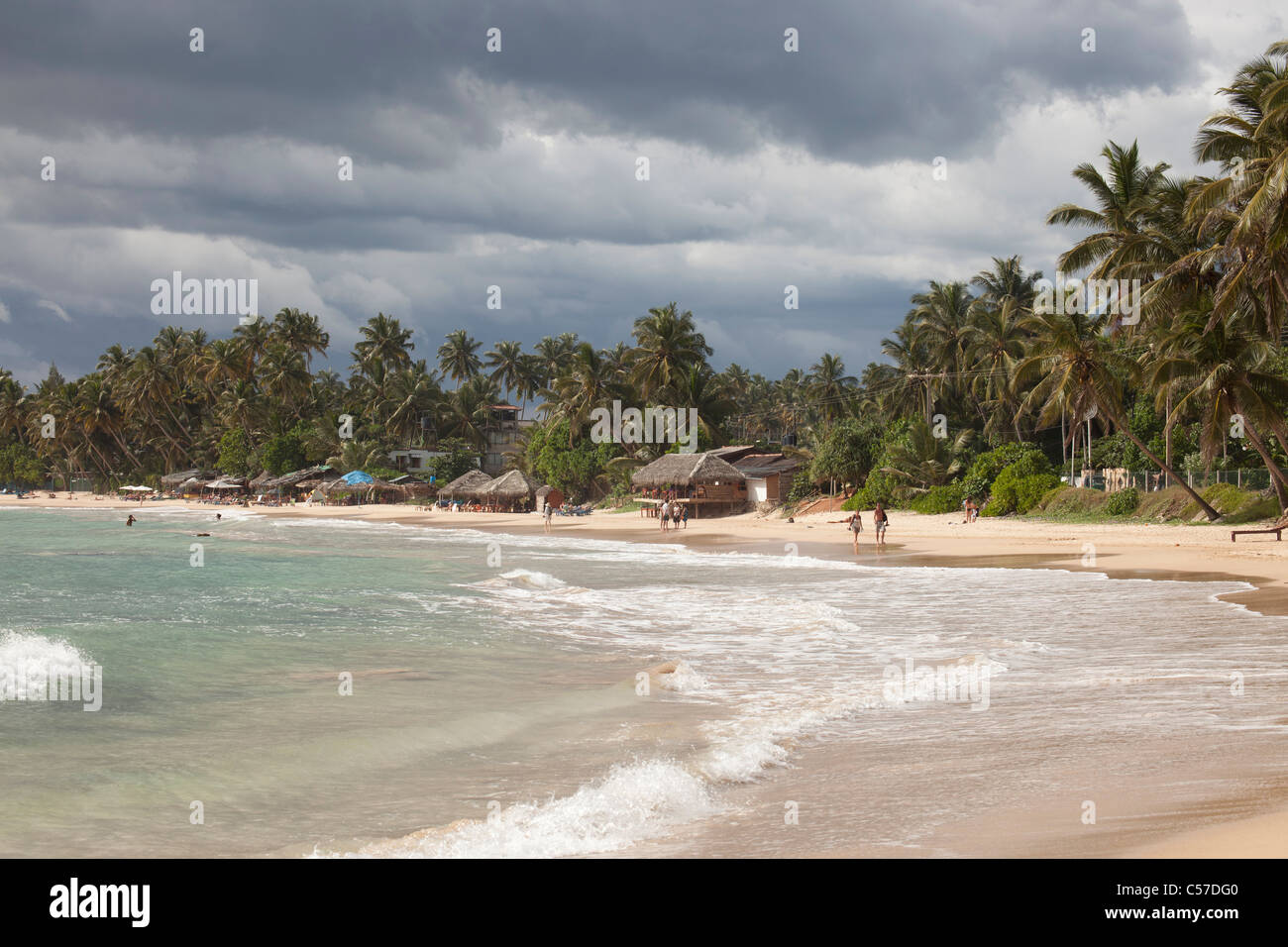 short before the thunderstorm at the beach in Mirissa, Sri Lanka Stock Photo