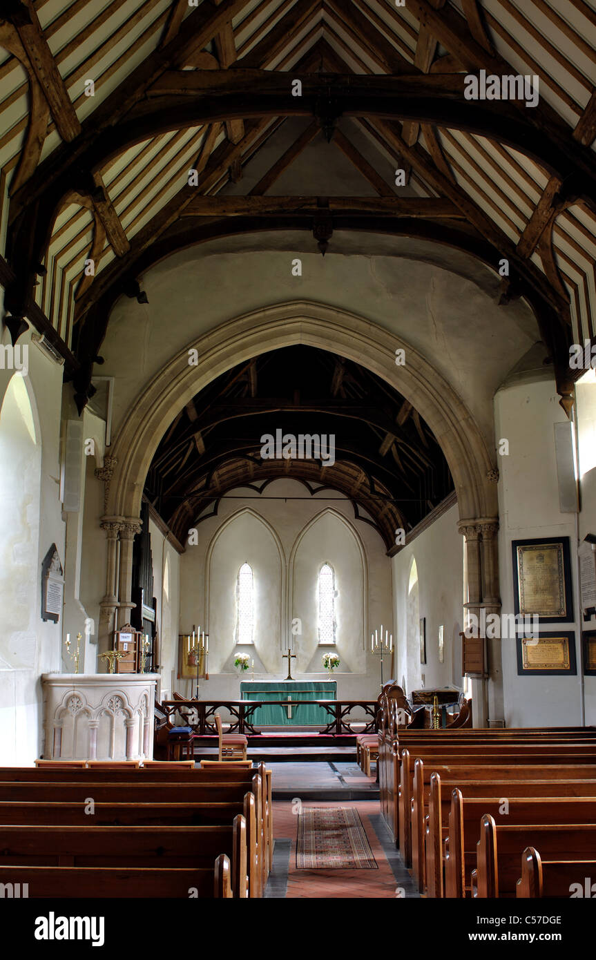 St. Mary and St. Nicholas Church, Hampstead Norreys, Berkshire, England, UK Stock Photo