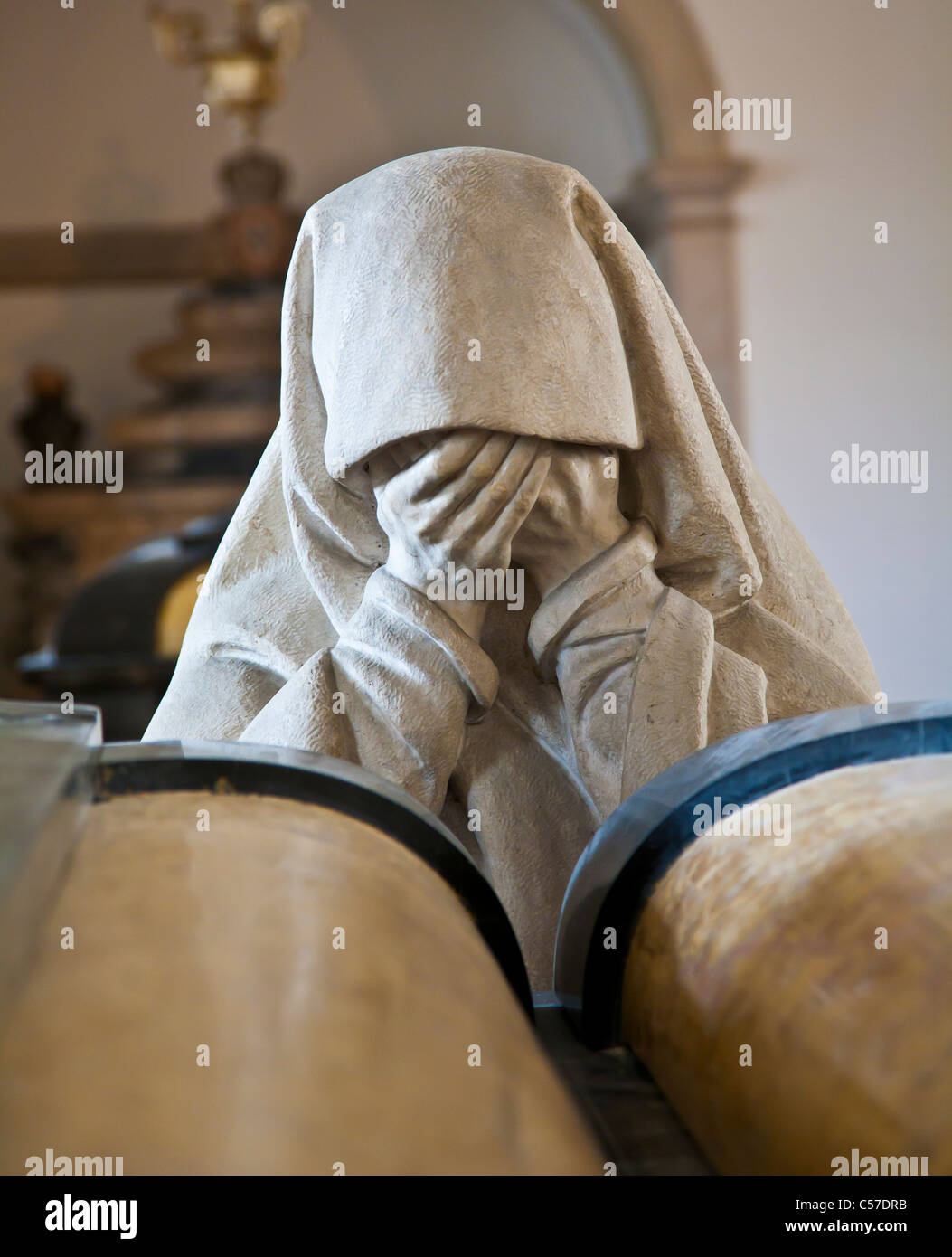 Figure of a weeping woman Stock Photo