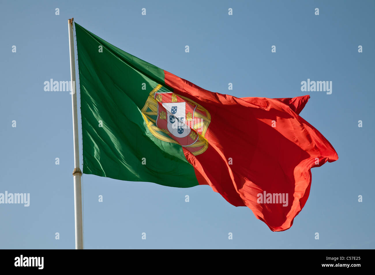 Portuguese flag Stock Photo