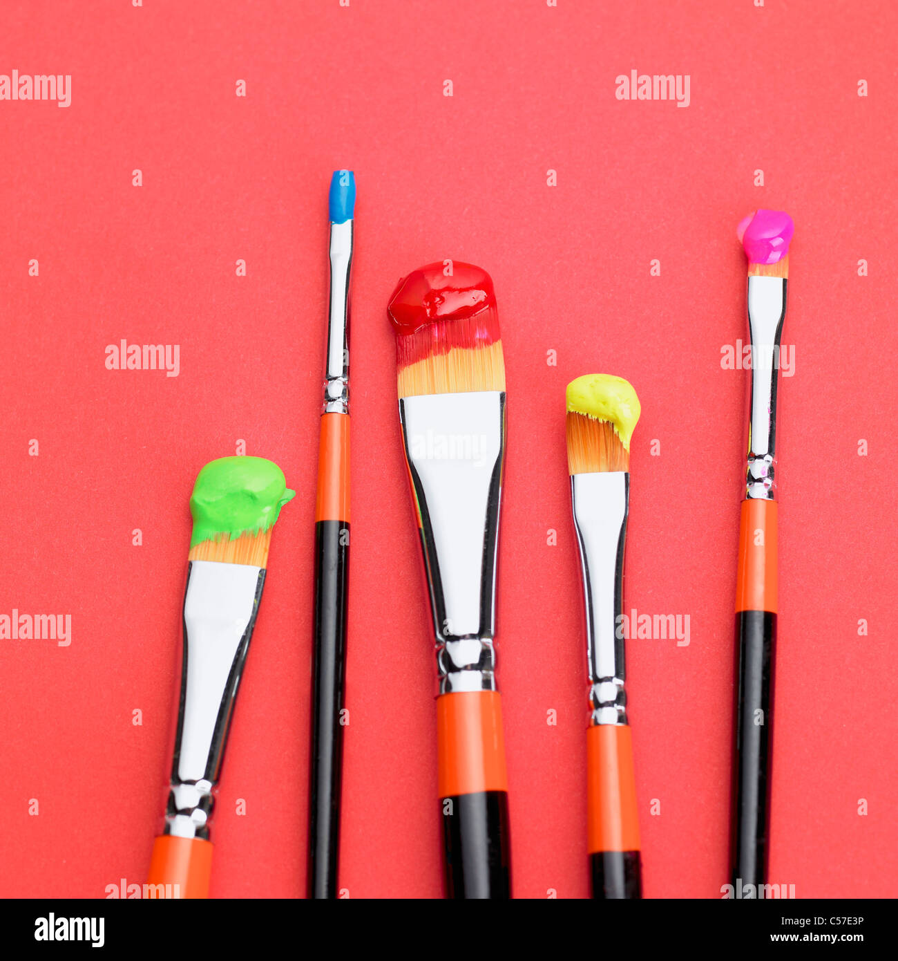 Paintbrushes with color Stock Photo Alamy