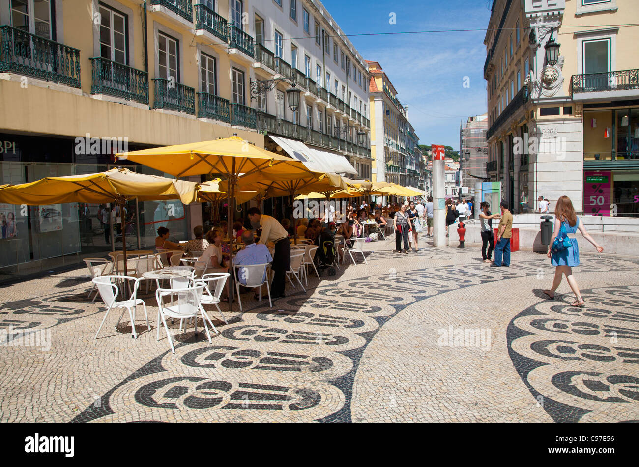 Street cafe - Lisbon Stock Photo