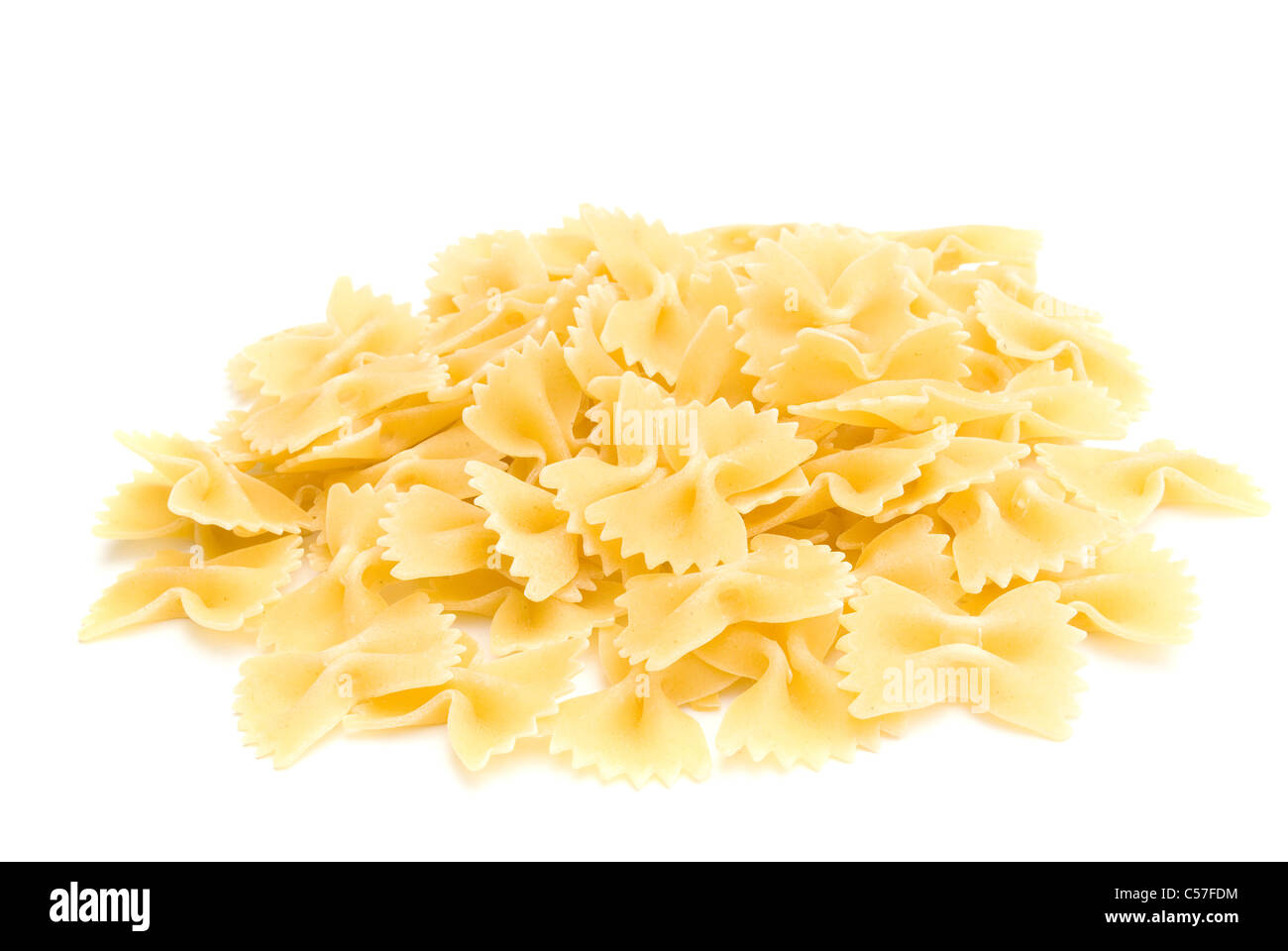 ribbon shaped pasta isolated on white background Stock Photo Alamy