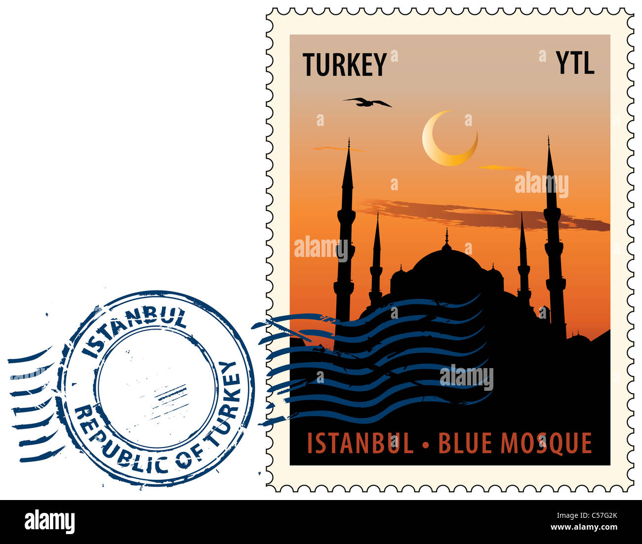Postage stamp turkey hi-res stock photography and images - Alamy