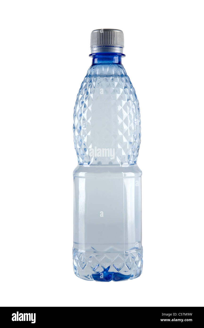 Small bottle of water isolated on white background Stock Photo