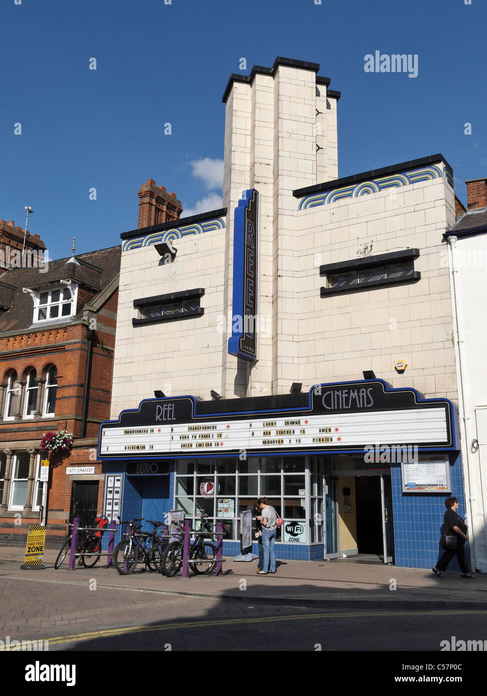 An artdeco style cinema in Loughborough, Leicestershire, England Stock