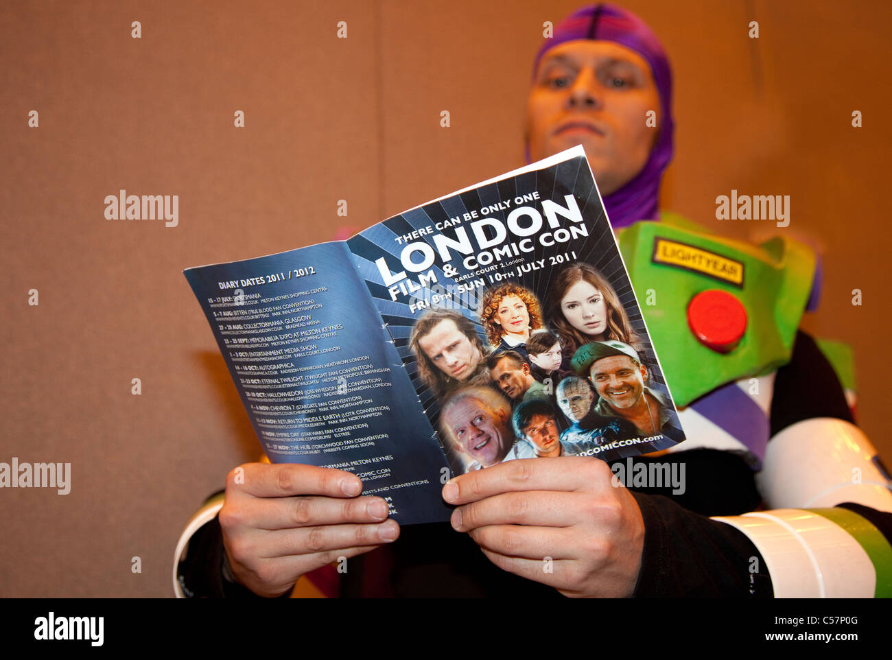 London Film & Comic Con 2011: Buzz Lightyear character Stock Photo