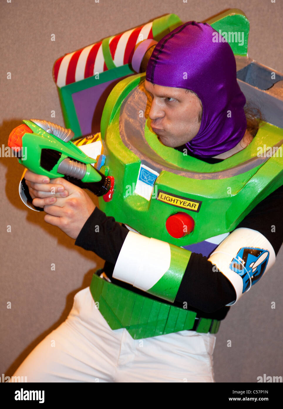 London Film & Comic Con 2011: Buzz Lightyear character Stock Photo