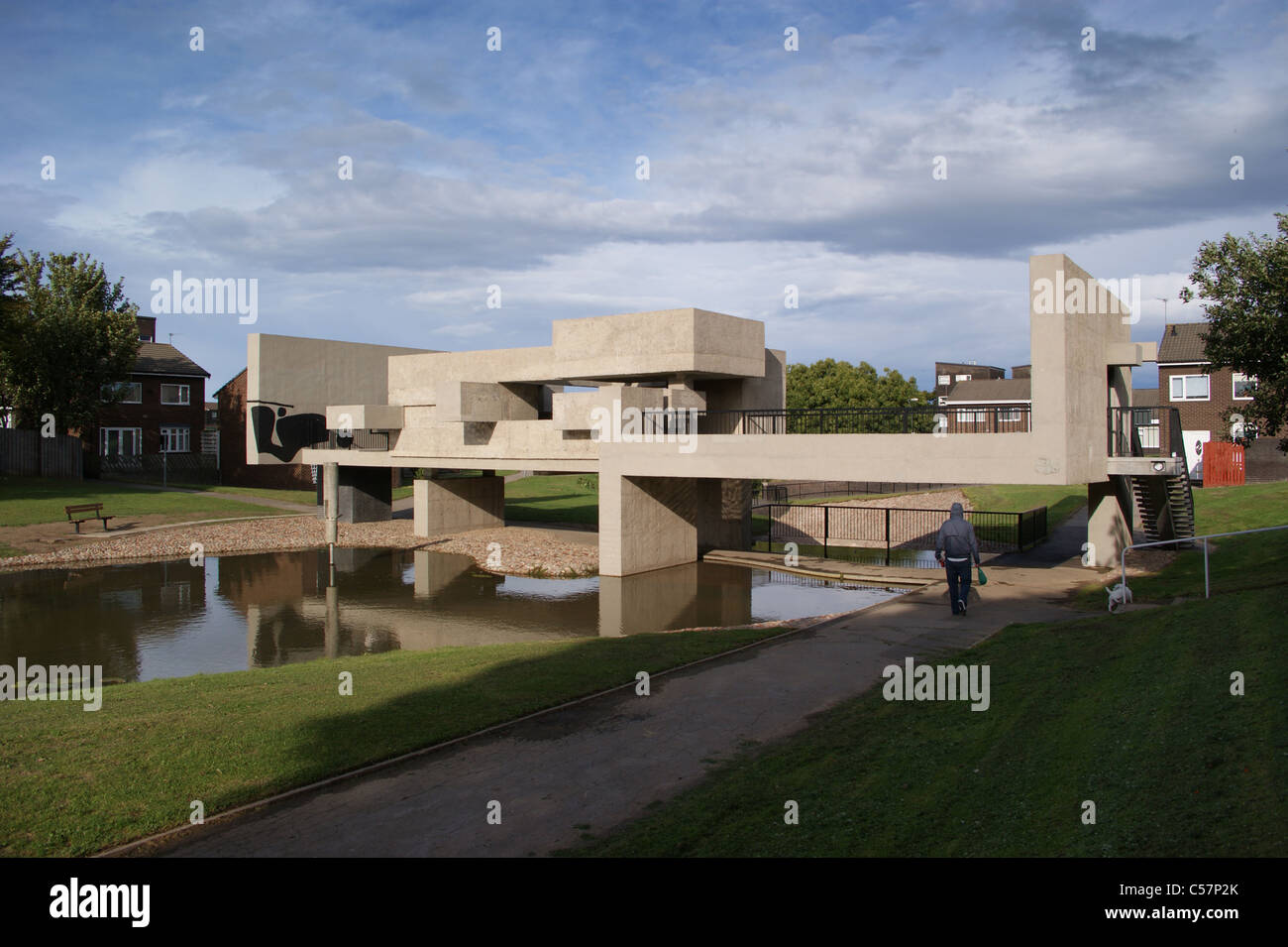 Apollo Pavilion, Peterlee, County Durham, by Victor Pasmore, 1969 See also Alamy image reference 2J70CT5 Stock Photo